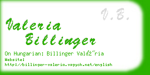 valeria billinger business card